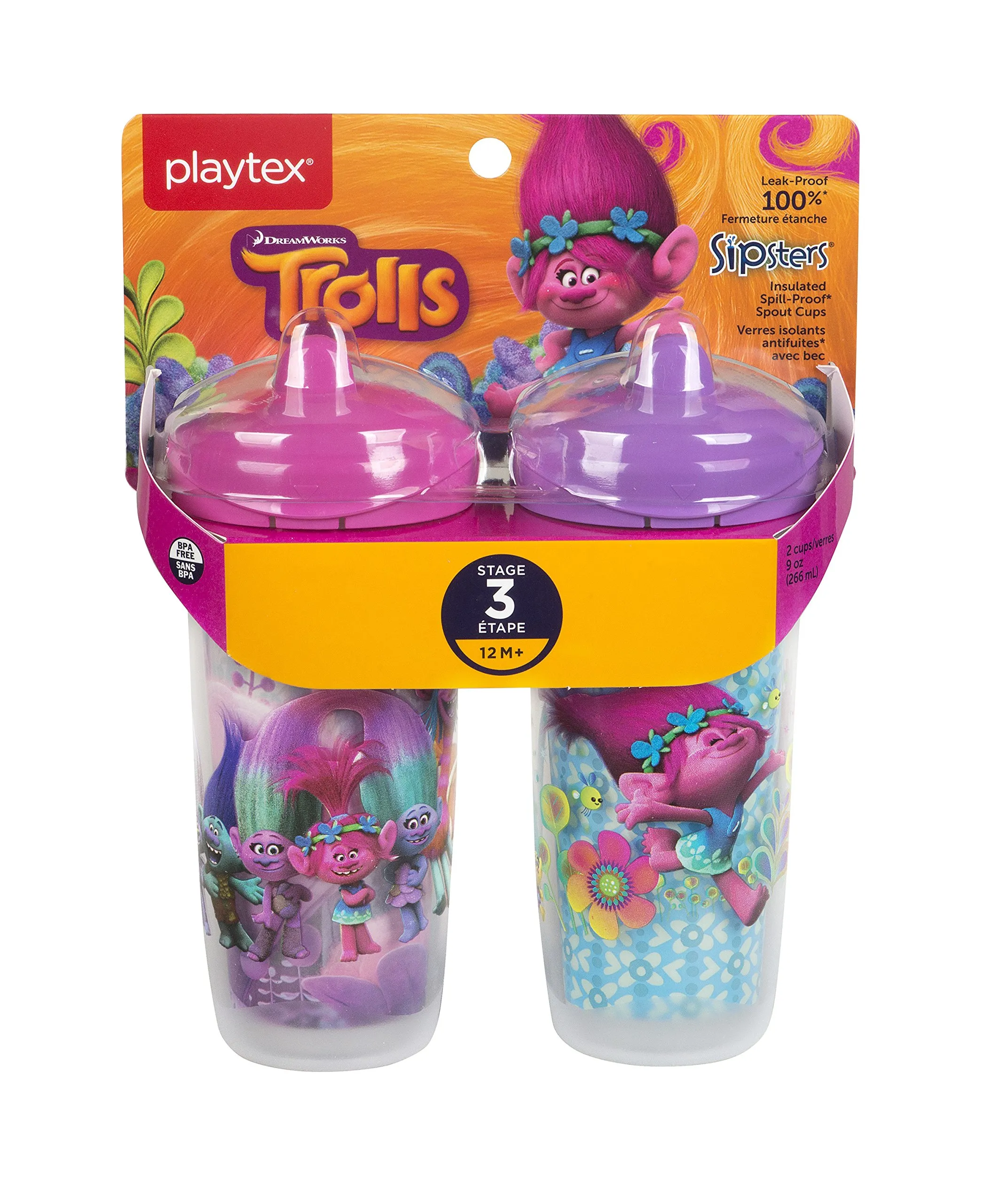 Playtex Sipster Spill-Proof Cup, Stage 3 (12+ Mos), 9 oz, Bottles and Cups